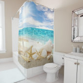 美しいビーチ シャワーカーテン (インサイチュ)