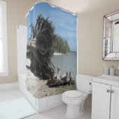 美しいビーチ シャワーカーテン (インサイチュ)