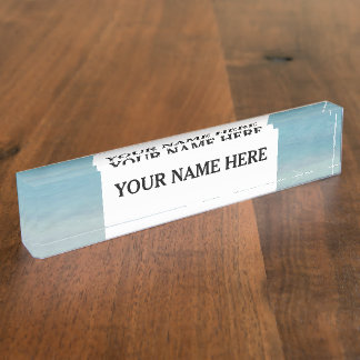 美しいビーチ|タークスとカイコスの写真 デスクネームプレート