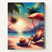 美しいビーチ ノートブック (裏面)