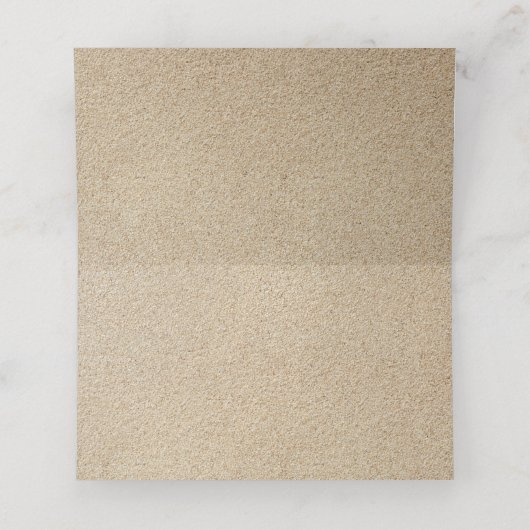 美しいビーチ ブライダルシャワーの折りたたみ式名札 プレイスカード (内部開封)