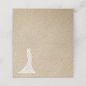 美しいビーチ ブライダル シャワーの折りたたみ式名札 プレイスカード (外部開封)