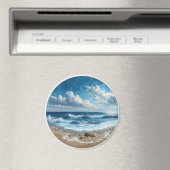 美しいビーチ – 美しいビーチシーン マグネット (インサイチュ (食洗機))