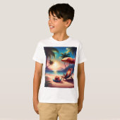 美しいビーチ Tシャツ (正面フル)