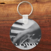 美しいピアノのアートワーク キーホルダー (正面)