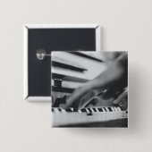 美しいピアノのアートワーク 缶バッジ (正面&裏面)
