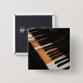 美しいピアノのアートワーク 缶バッジ (正面&裏面)