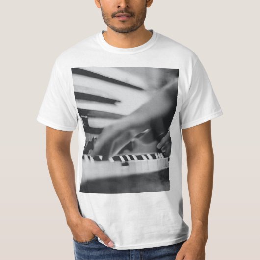 美しいピアノのアートワーク Tシャツ (正面)