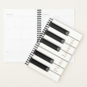美しいピアノパーソナライズされた鍵5.5x8.5 プランナー手帳 (ディスプレー)