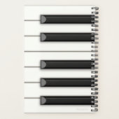 美しいピアノパーソナライズされた鍵5.5x8.5 プランナー手帳 (裏面)