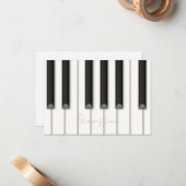 美しいピアノ鍵パーソナライズされた小音楽 ノートカード (正面/裏面インサイチュ)