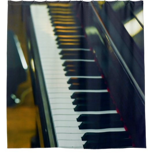 美しいピアノ シャワーカーテン (正面)