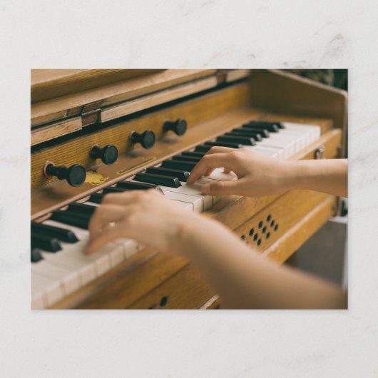 美しいピアノ ポストカード (正面)