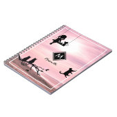 美しいピインスパイアンクの風景の女の子の日記 ノートブック (左側)