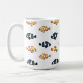 美しいピエロ絵画魚の黒と黄色 コーヒーマグカップ (左)