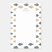 美しいピエロ絵画魚の黒と黄色 ポストイット (正面)