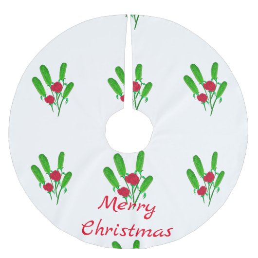 美しいピクルブーケとバラThunder_Cove ブラッシュドポリエステルツリースカート (正面)