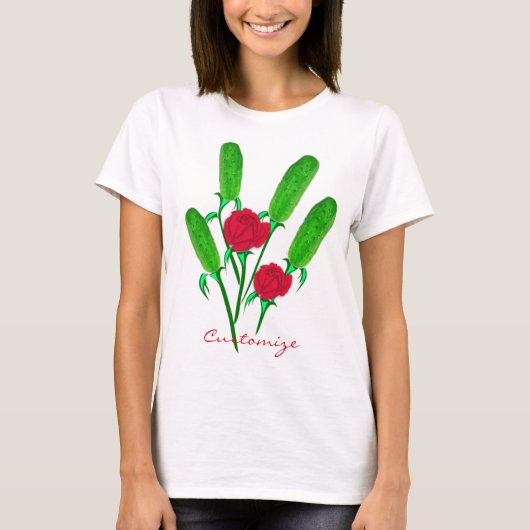 美しいピクルブーケとバラThunder_Cove Tシャツ (正面)