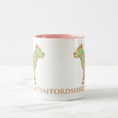 美しいピットブルかStaffyテリアのマグ ツートーンマグカップ (中央)