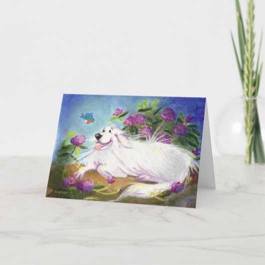 美しいピレネー山脈/誕生日の挨拶状 カード (正面)