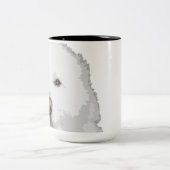 美しいピレ素晴らしネー犬用コーヒーマグ ツートーンマグカップ (中央)