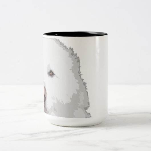 美しいピレ素晴らしネー犬用コーヒーマグ ツートーンマグカップ (中央)