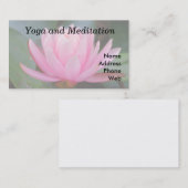 美しいピンクおよび紫色のはすの花 名刺 (正面/裏面)