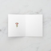 美しいピンクおよび金ゴールドの花柄のサンキューカード サンキューカード (内部)