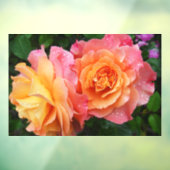 美しいピンクとオレンジのバラ写真 ウィンドウサイン (シート3)