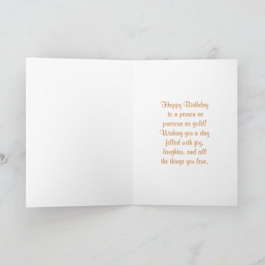 美しいピンクとゴールドのアイスクリーム ゴールデンバースデー カード