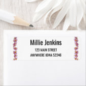 美しいピンクとブルーのアロハ誕生日パーティー ラベル (インサイチュ)