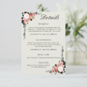 美しいピンクとホワイトのブ ラッシュ フラワーの封入カードC エンクロージャーカード (スタンド正面)