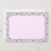 美しいピンクと白いデイジーフローラグリーティング カード (裏面)