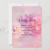 美しいピンクと白のカーネーションの写真 セーブザデート (正面)