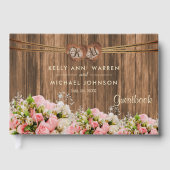 美しいピンクと白のバラの木の上 – Guestbook ゲストブック (正面)