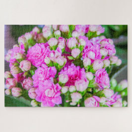 美しいピンクと白の花 ジグソーパズル