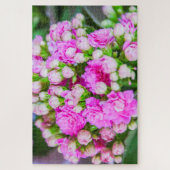 美しいピンクと白の花 ジグソーパズル (縦)