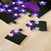 美しいピンクと紫のボホの花 ジグソーパズル (側面)