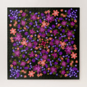 美しいピンクと紫のボホの花 ジグソーパズル (横)