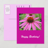 美しいピンクと紫の花 ポストカード (正面/裏面)
