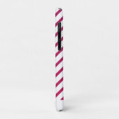 美しいピンクと赤のストライプ Case-Mate iPhoneケース (裏面/左)