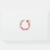 美しいピンクと赤のポピーの花のデザイン ゲストブック (裏面)