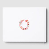 美しいピンクと赤のポピーの花のデザイン ゲストブック (裏面)