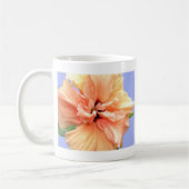 美しいピンクと黄色のプルメリア コーヒーマグカップ (左)