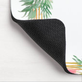 美しいピンクと黄色 マウスパッド (コーナー)