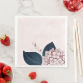 美しいピンクのあじさい葉の海軍 (インサイチュ)