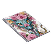 美しいピンクのお洒落龍の頭のポートレート ノートブック (右側)