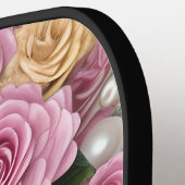 美しいピンクのお洒落龍の頭のポートレート ピックルボールラケット (左詳細)