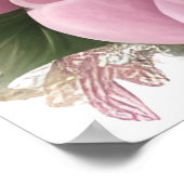 美しいピンクのお洒落龍の頭のポートレート ポスター (角)