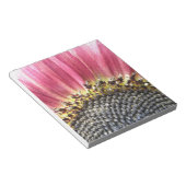 美しいピンクのひまわりメモ帳 ノートパッド (アングル)